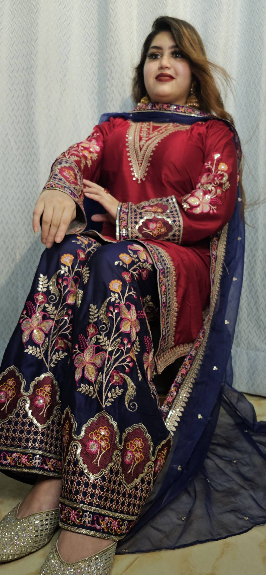 ঈদ স্পেশাল পাকিস্তানি এমব্রয়ডারি থ্রি-পিস